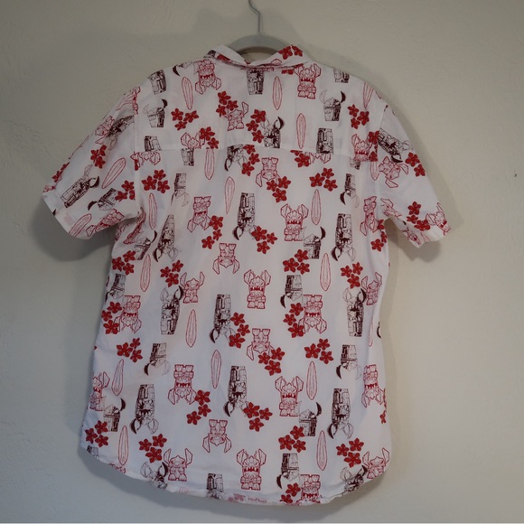Disney: Our Universe Lilo & Stitch Tiki Woven Button-Up Shirt - Size Medium - Picture 6 of 8